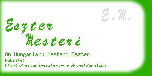 eszter mesteri business card